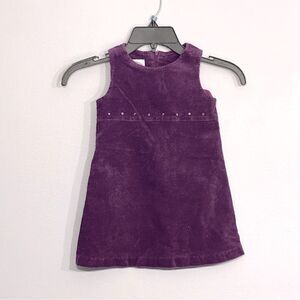 Plum Pudding | Baby Girl Purple Embellished Velvet Corduroy Dress size 3T